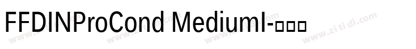 FFDINProCond MediumI字体转换